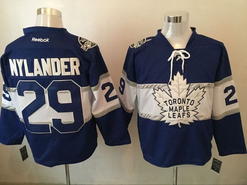 NHL Maple Leafs 29 William Nylander 100th Anniversary Blue Reebok Men Jersey