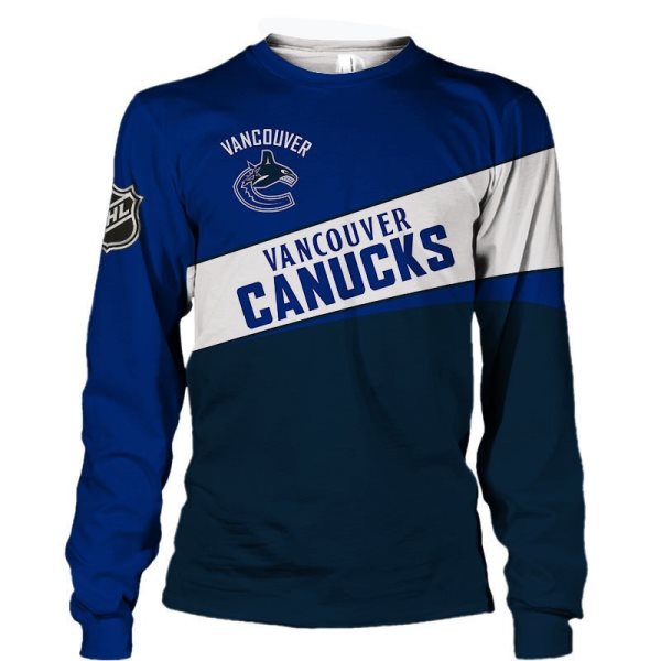 NHL Vancouver Canucks 3D Printed Sports Long Sleeve T-shirt