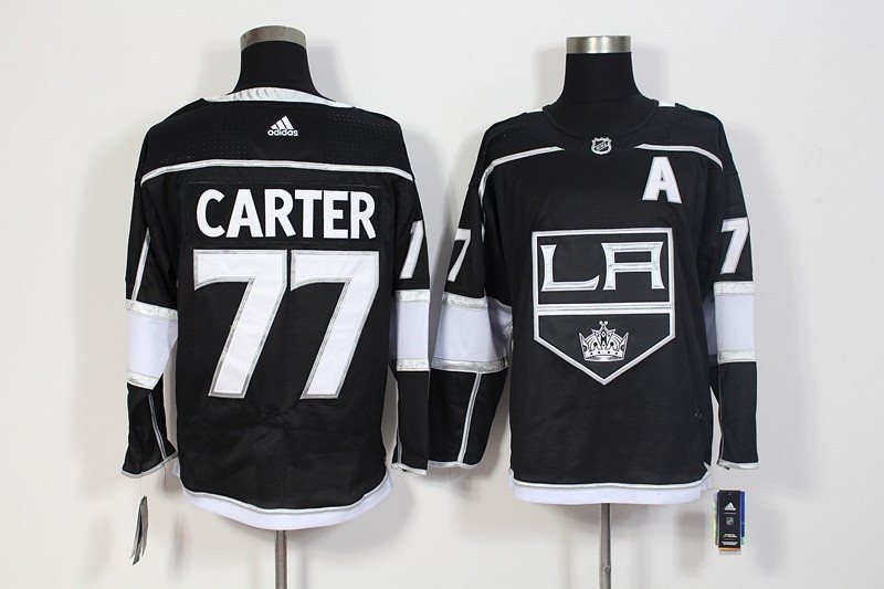 NHL Kings 77 Jeff Carter Black Adidas Men Jersey