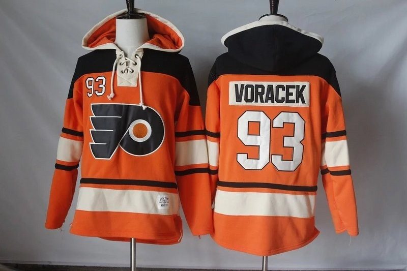 NHL Flyers 93 Jakub Voracek Orange Men Sweatshirt
