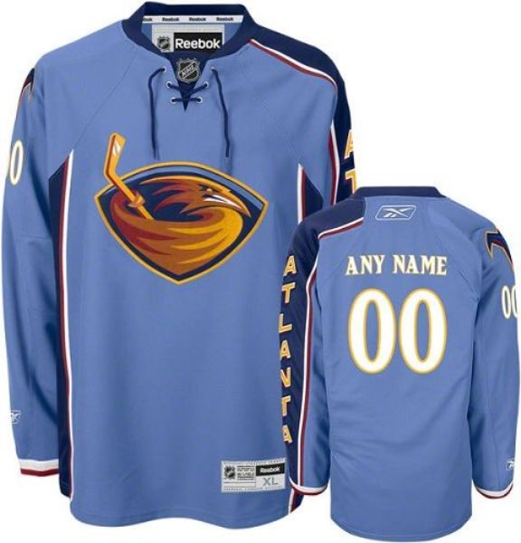 NHL Thrashers Blue Customized Men Jersey