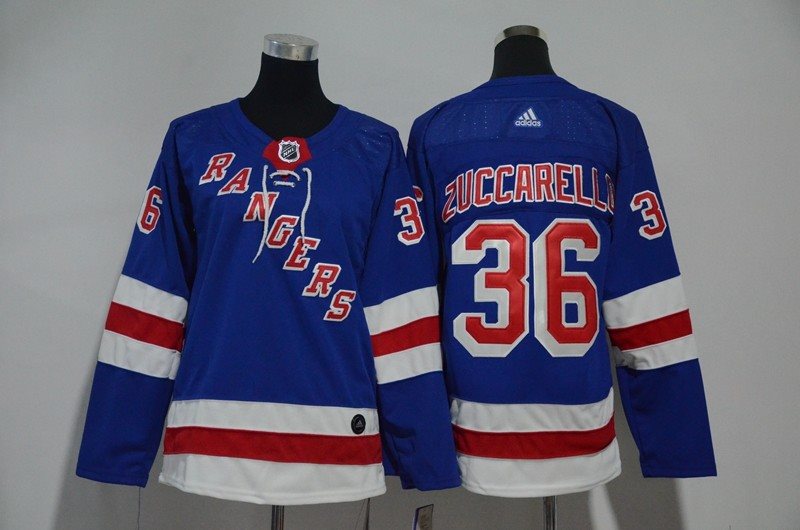NHL Rangers 36 Mats Zuccarello Blue Adidas Youth Jersey