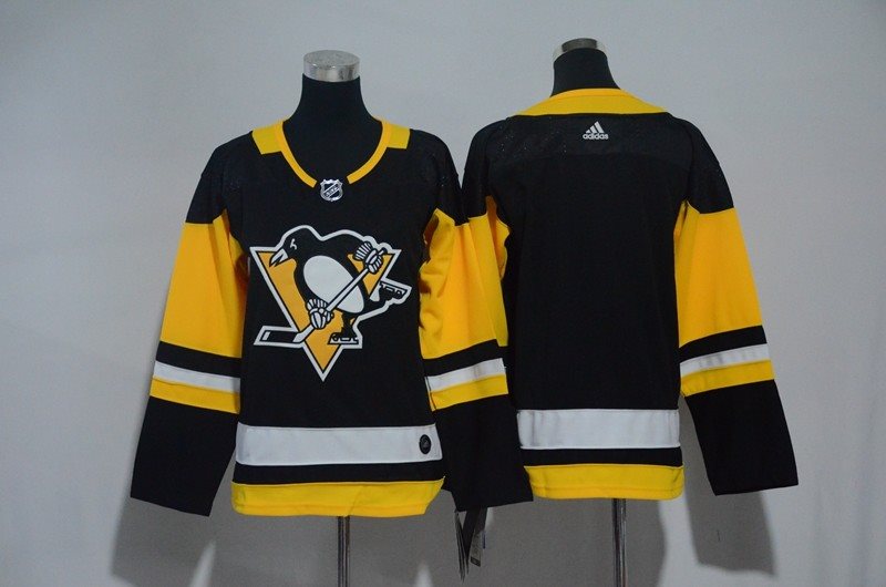 NHL Penguins Blank Black Adidas Youth Jersey