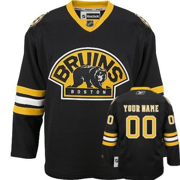 NHL Bruins Third Black Customized Men Jersey