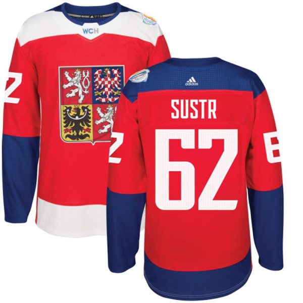 Team Czech Republic 62 Andrej Sustr AAAA 2016 World Cup Of Hockey Red Jersey