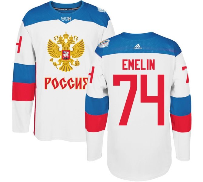 Team Russia 74 Alexei Emelin 2016 World Cup Of Hockey White Jersey