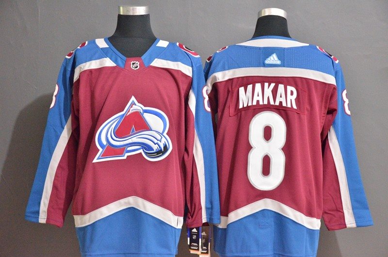 NHL Avalanche 8 Cale Makar Blue Red Adidas Men Jersey