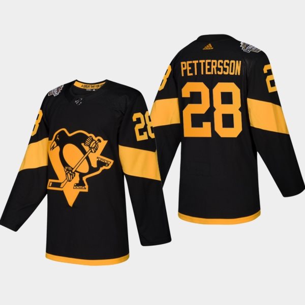 NHL Penguins 28 Marcus Pettersson 2019 Stadium Series Black Adidas Men Jersey
