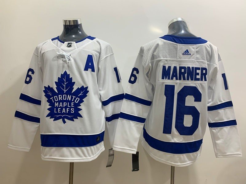 NHL Maple Leafs 16 Mitchell Marner White Adidas Men Jersey