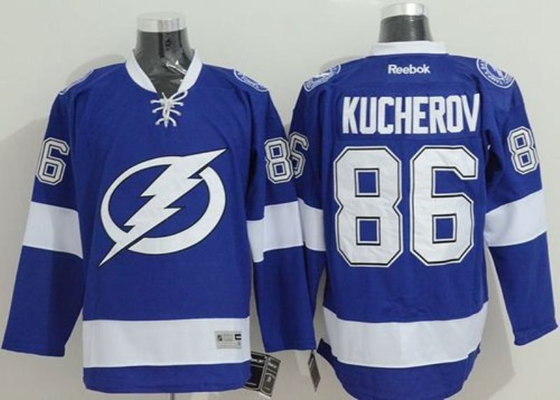 NHL Lightning 86 Nikita Kucherov Blue Men Jersey