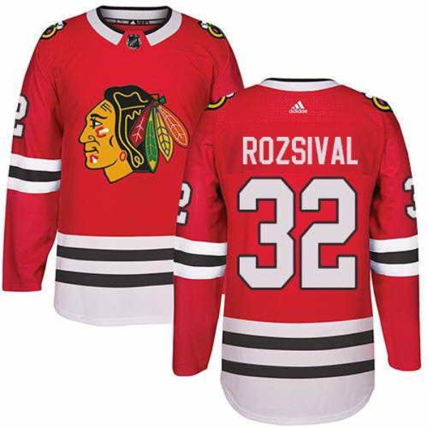 NHL Blackhawks 32 Michal Rozsival Red Adidas Men Jersey