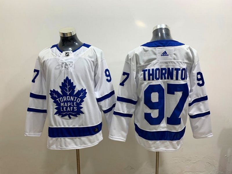 NHL Leafs 97 Joe Thornton White Adidas Men Jersey