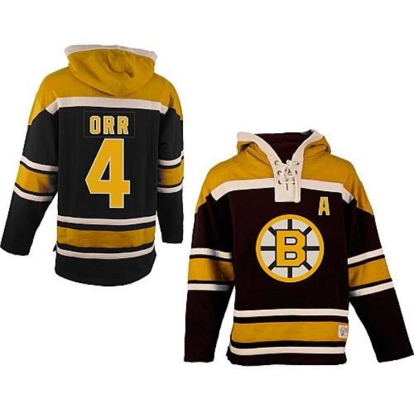 NHL Bruins 4 Bobby Orr Black Men Sweatshirt