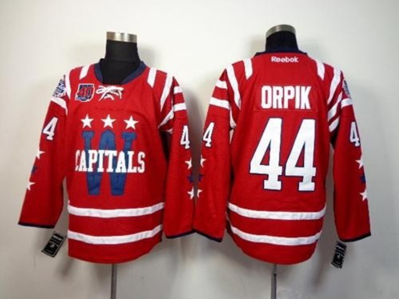 NHL Capitals 44 Brooks Orpik 2015 Winter Classic Red 40th Anniversary Men Jersey