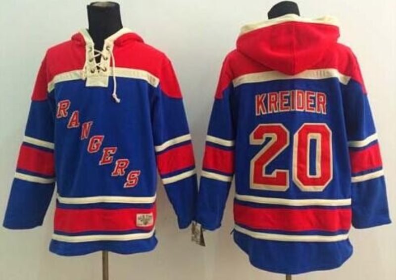 NHL Rangers 20 Chris Kreider Blue Men Sweatshirt