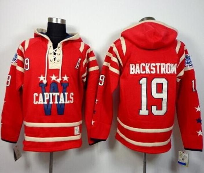 NHL Capitals 19 Nicklas Backstrom 2015 Winter Classic Red Men Sweatshirt