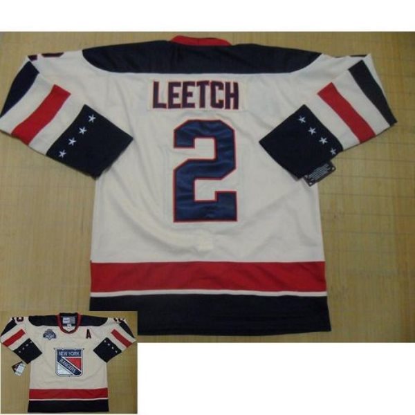 NHL Rangers 2 Brian Leetch White 2012 Winter Classic Men Jersey