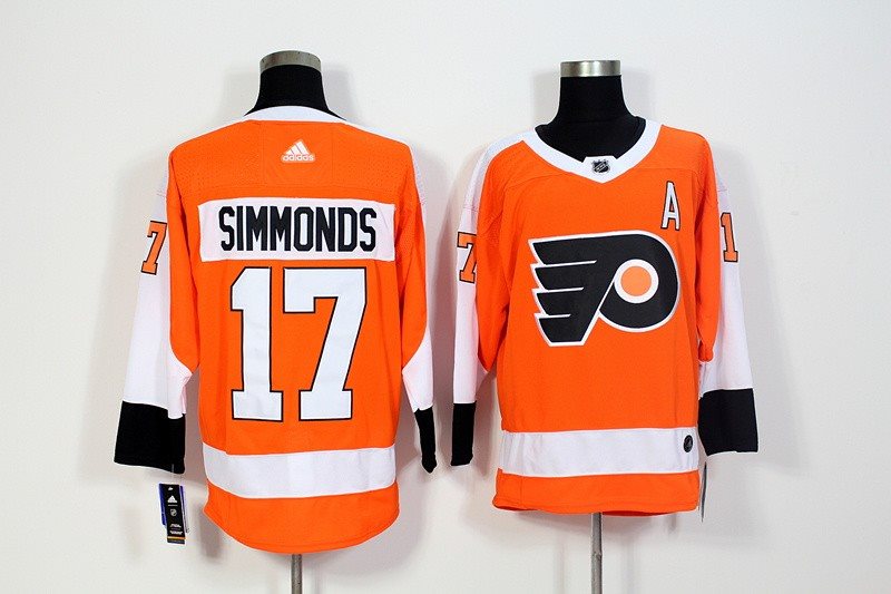 NHL Flyers 17 Wayne Simmonds Orange Adidas Men Jersey
