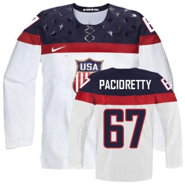 2014 Olympic Team USA No.67 Max Pacioretty White Hockey Jersey