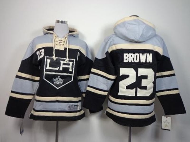 NHL Kings 23 Dustin Brown Black Youth Sweatshirt