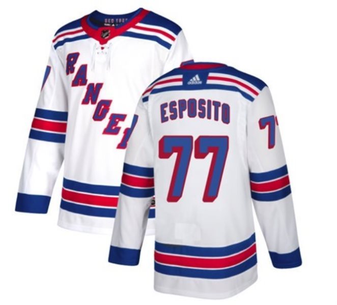 NHL Rangers 77 Phil Esposito Adidas White Men Jersey