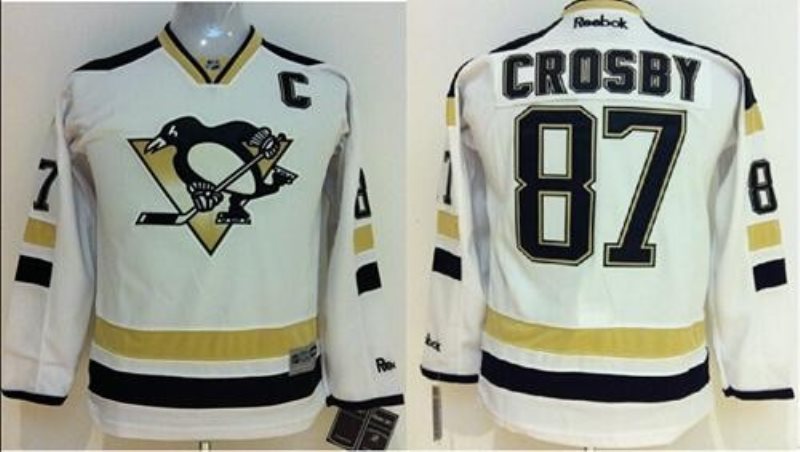 NHL Penguins 87 Sidney Crosby White 2014 Stadium Series Youth Jersey