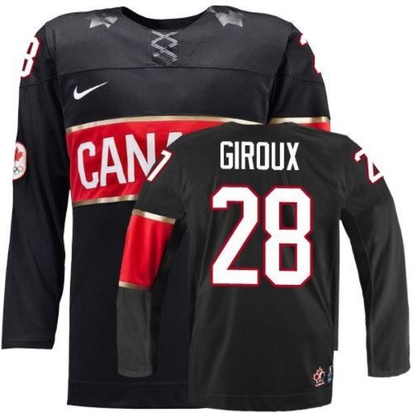 Team Canada 2014 Olympic No.28 Claude Giroux Black Hockey Jersey