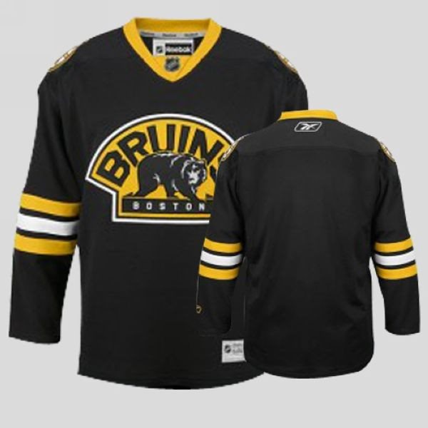 NHL Bruins Blank Black Third Men Jersey
