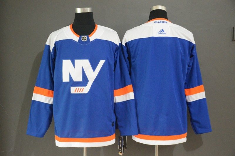 NHL Islanders Blank Blue Alternate Adidas Men Jersey