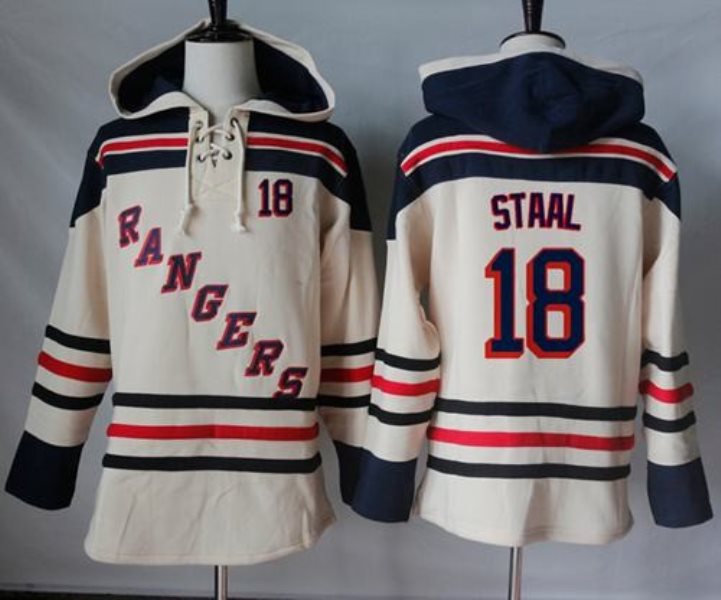NHL Rangers 18 Marc Staal Cream Men Sweatshirt
