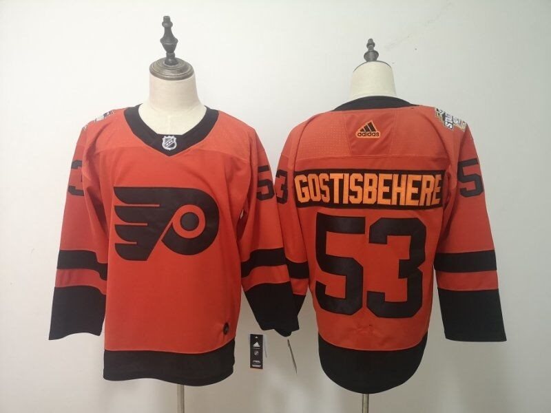 NHL Flyers 53 Shayne Gostisbehere 2019 Stadium Series Orange Adidas Men Jersey