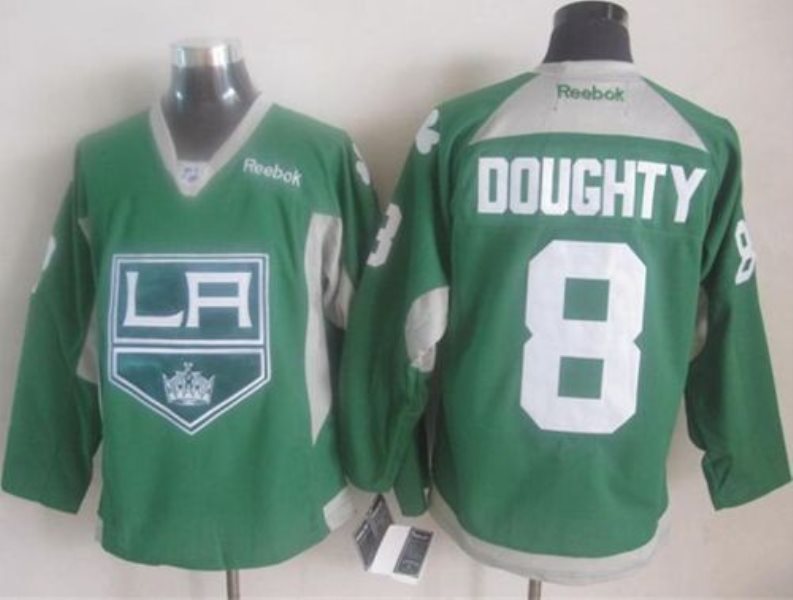 NHL Kings 8 Drew Doughty Green Practice Men Jersey