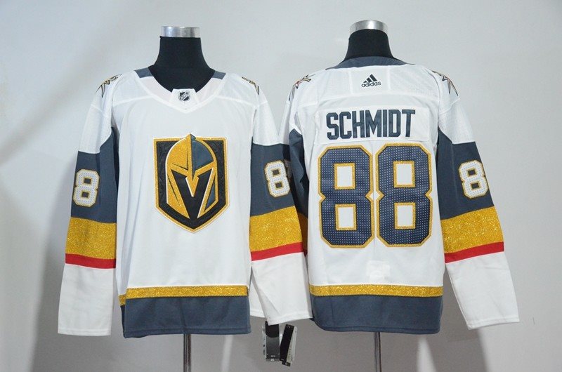 NHL Vegas Golden Knights 88 Nate Schmidt White Adidas Men Jersey