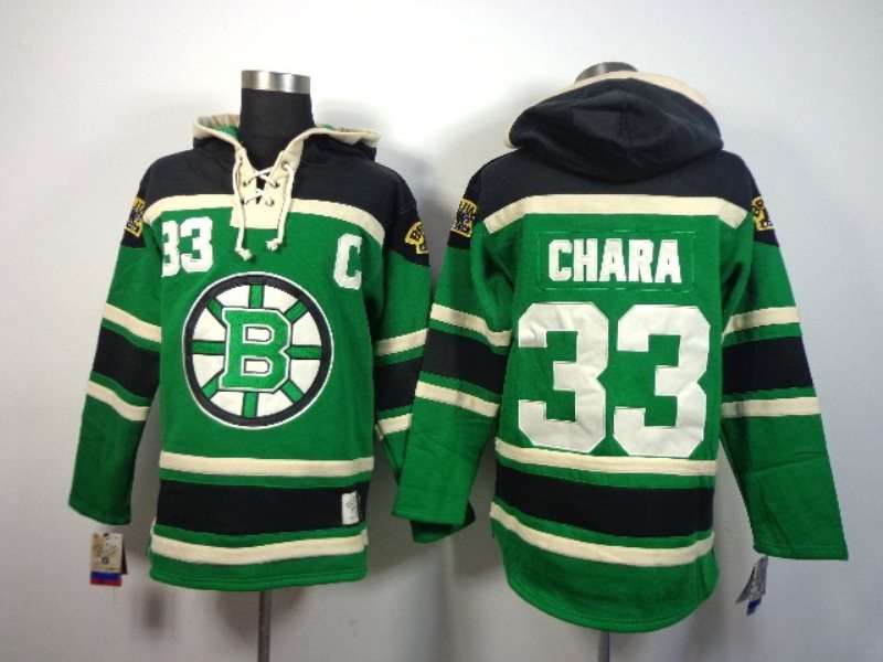 NHL Bruins 33 Zdeno Chara Green With C Patch Men Sweatshirt