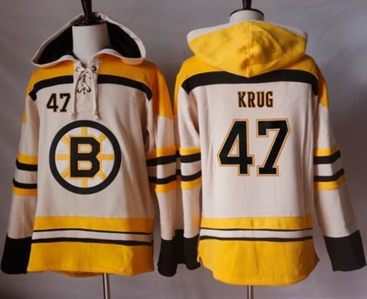 NHL Bruins 47 Torey Krug Cream Men Sweatshirt