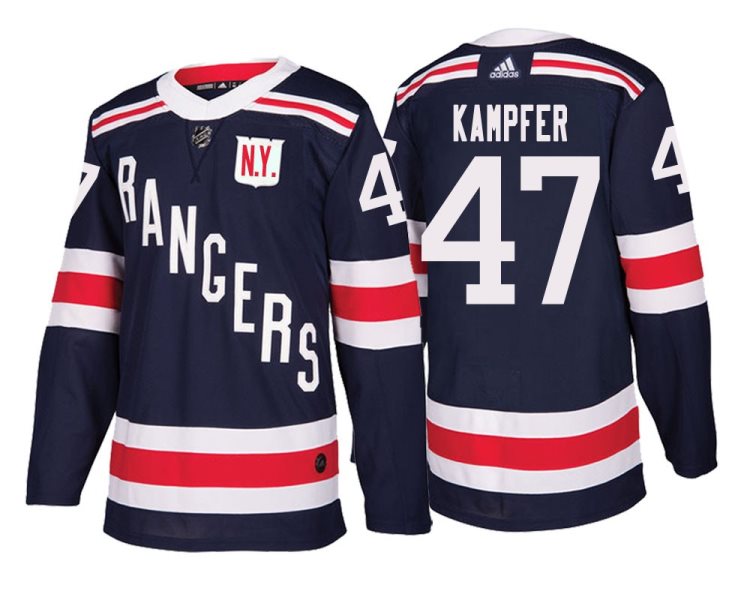 NHL Rangers 47 Steven Kampfer Navy 2018 Winter Classic Adidas Men Jersey