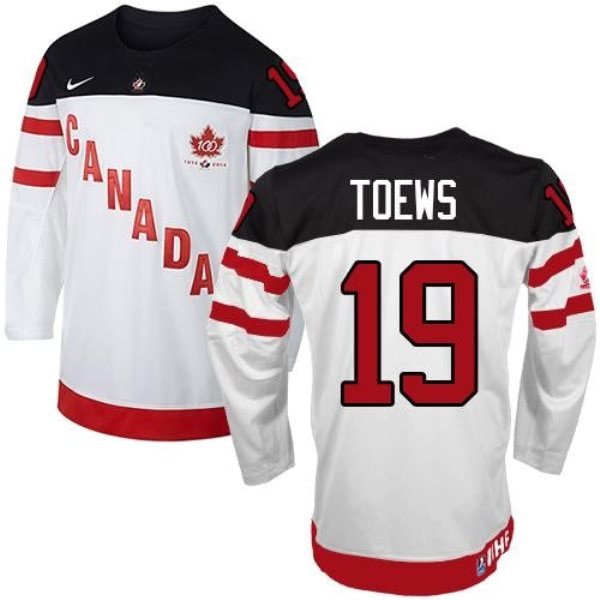 Olympic CA. 19 Jonathan Toews White 100th Anniversary Stitched NHL Jersey