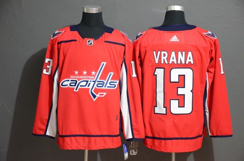 NHL Capitals 13 Jakub Vrana Red Adidas Men Jersey