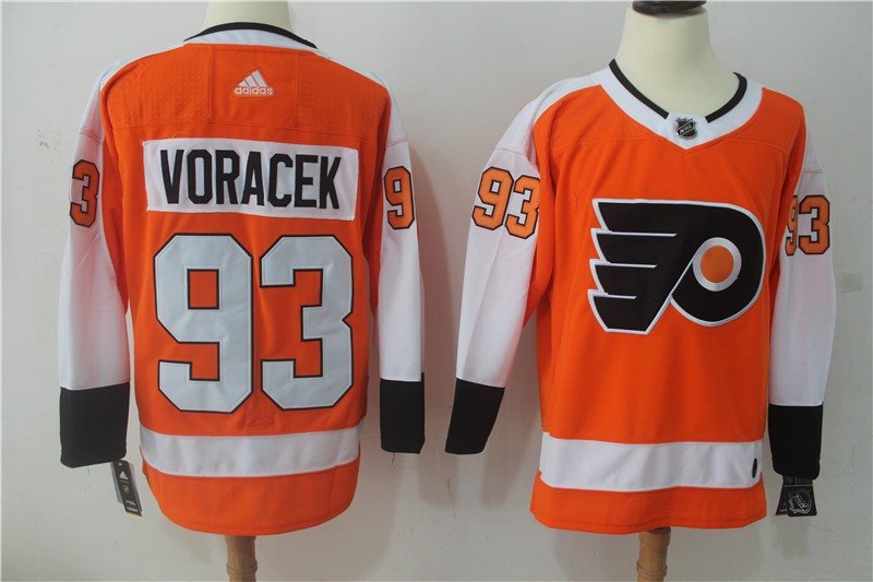 NHL Flyers 93 Jakub Voracek Orange Adidas Men Jersey