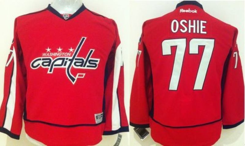 NHL Capitals 77 T.J Oshie Red Youth Jersey