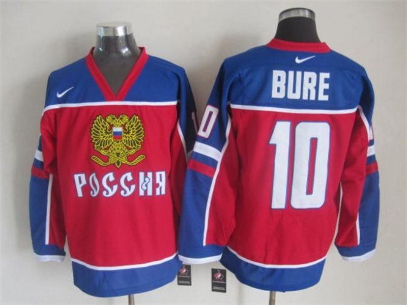 Team Russia 10 Pavel Bure 2015 Ice Winter Hocky Jersey
