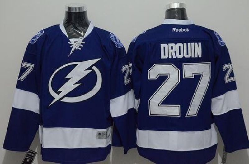 NHL Lightning 27 Jonathan Drouin Blue Home Men Jersey