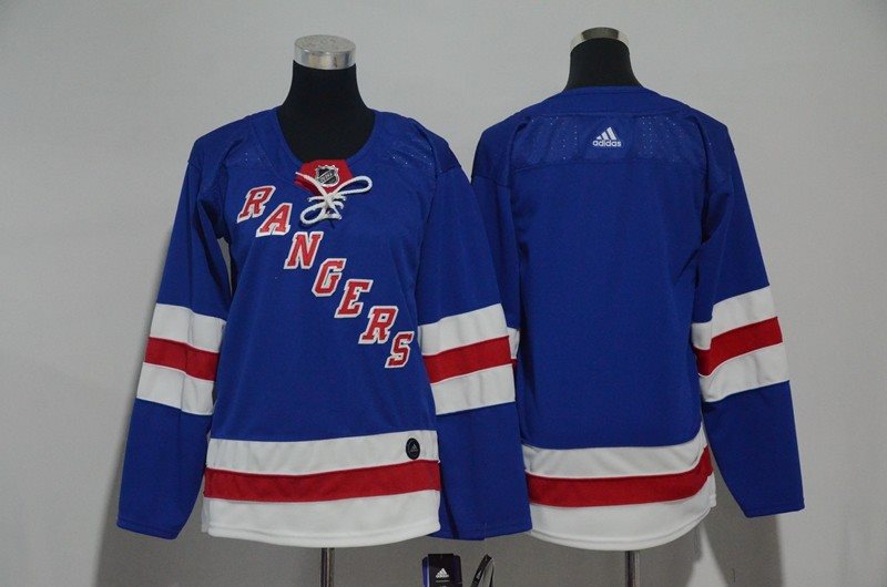 NHL Rangers Blank Blue Adidas Youth Jersey