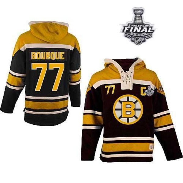 NHL Bruins 77 Ray Bourque Black Stanley Cup Finals Men Sweatshirt