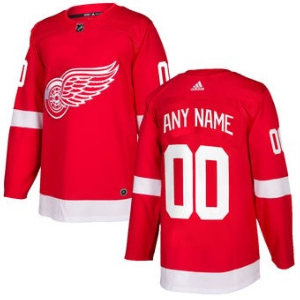 NHL Detroit Red Wings Red Customized Adidas Men Jersey