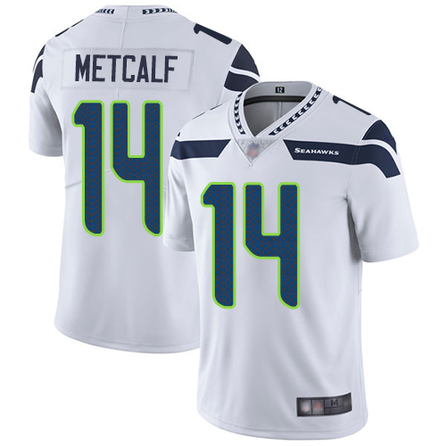 Men's Seahawks #14 D.K. Metcalf White Vapor Untouchable Limited Stitched NFL Jersey