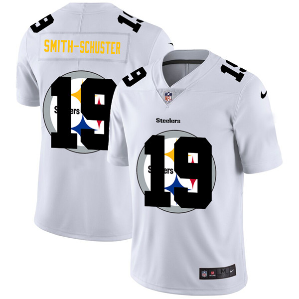 Men's Pittsburgh Steelers White #19 JuJu Smith-Schuster Stitched Jersey