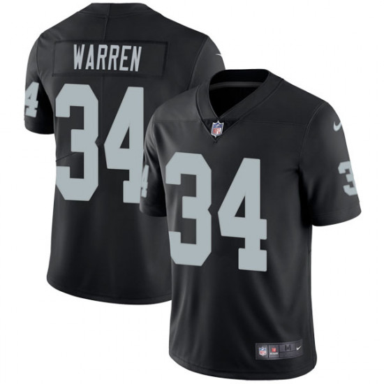 Men's Raiders #34 Chris Warren Black Vapor Untouchable Limited NFL Stitched Jersey