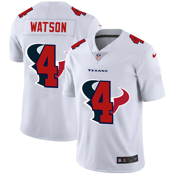 Men's Houston Texans White #4 Deshaun Watson Stitched Jersey