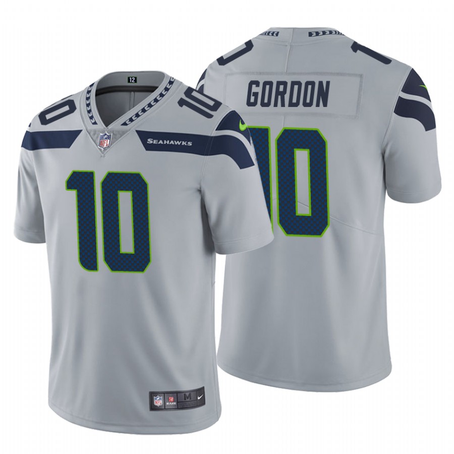 Men's Seattle Seahawks Grey #10 Josh Gordon Vapor Untouchable Limited Stitched Jersey